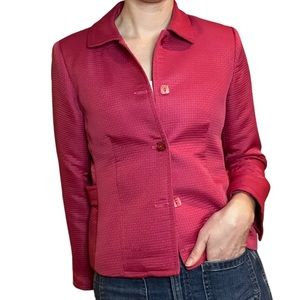 VINTAGE | 90s/Y2K Hot pink textured blazer